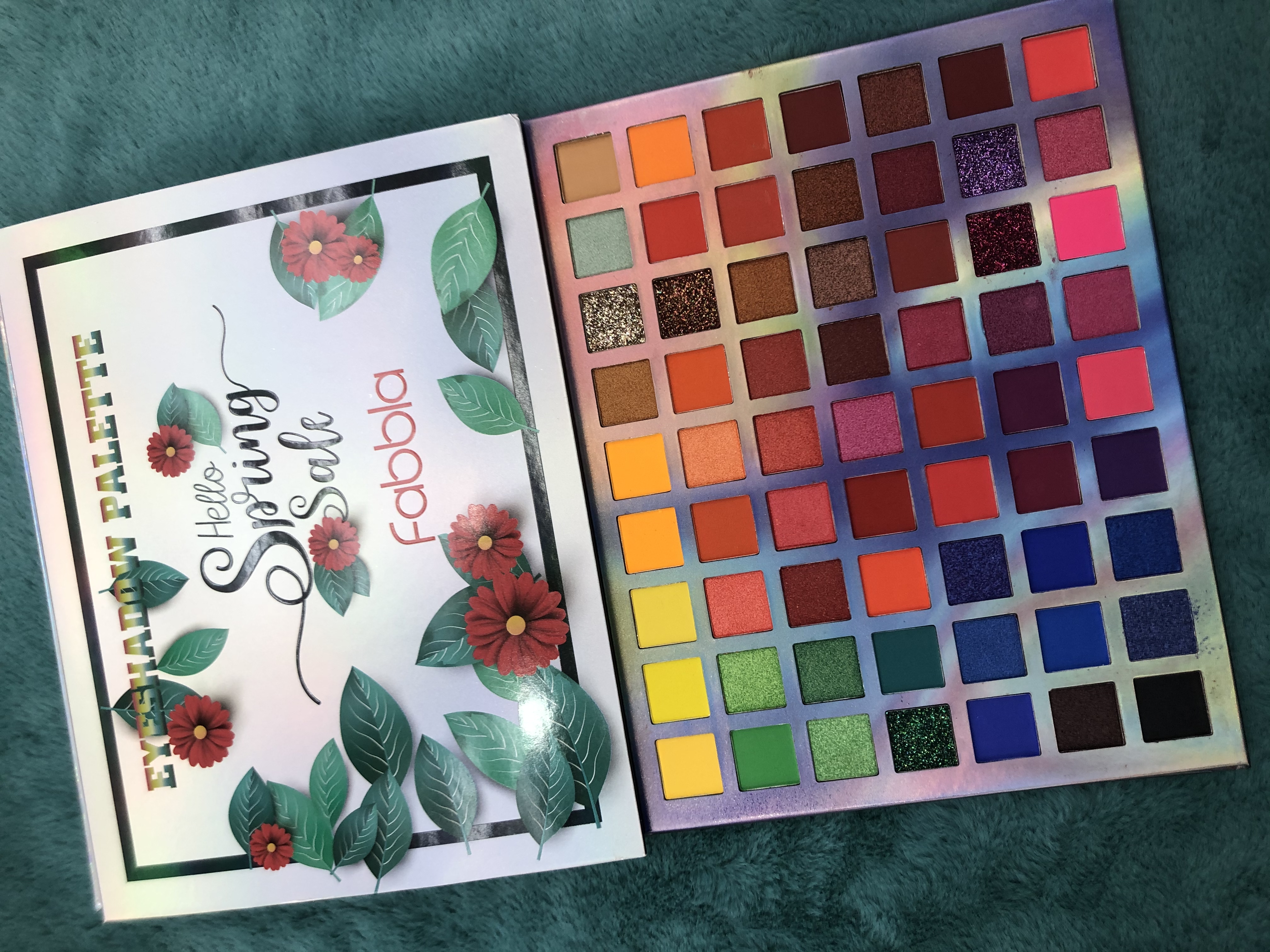 Es-3042 Star Sand Eyeshadow Tray Pearl Cherry Blossom Eyeshadow Tray With All 63 Colors Specification drawing