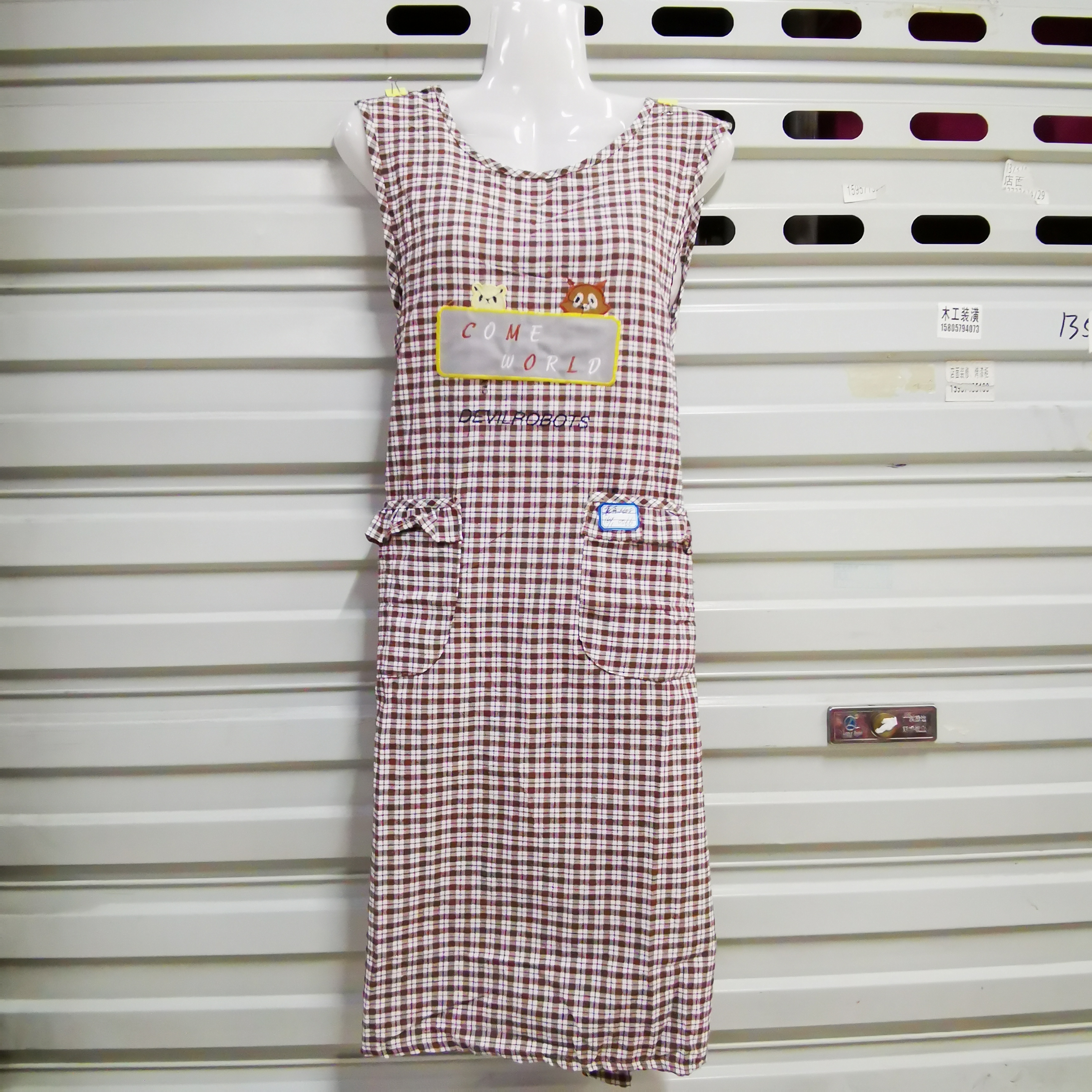 Apron Household Kitchen Sleeveless Waterproof And Oil-Proof Work Clothes Fashion Female Korean Version Of Cooking Waist