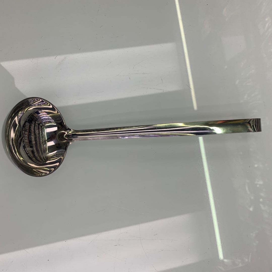 Stainless steel soup spoon with hook for household use