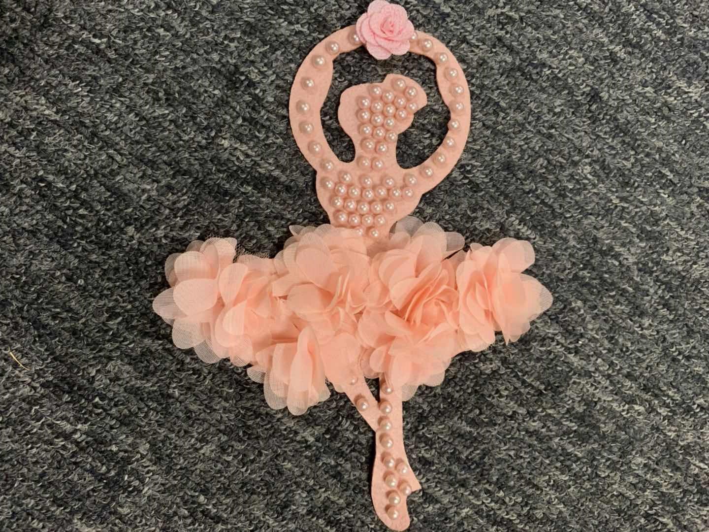 蕾丝衣服补丁贴 装饰贴花网纱DIY布贴刺绣花朵 羽绒贴布服装辅料细节图