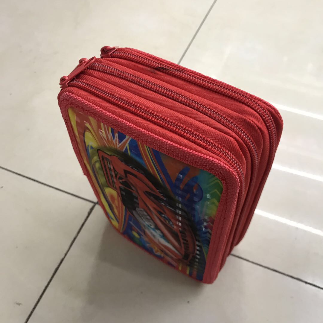 多功能三层大容量创意学生拉链彩铅笔袋文具盒文具袋设计师用笔袋细节图