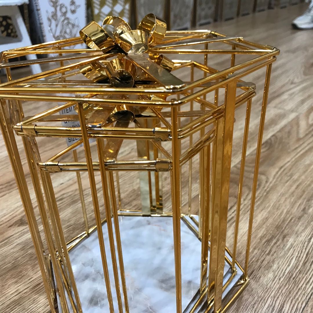 Creative dessert display stand, birdcage decoration, flower box, gift frame, welcome area ornaments details Picture