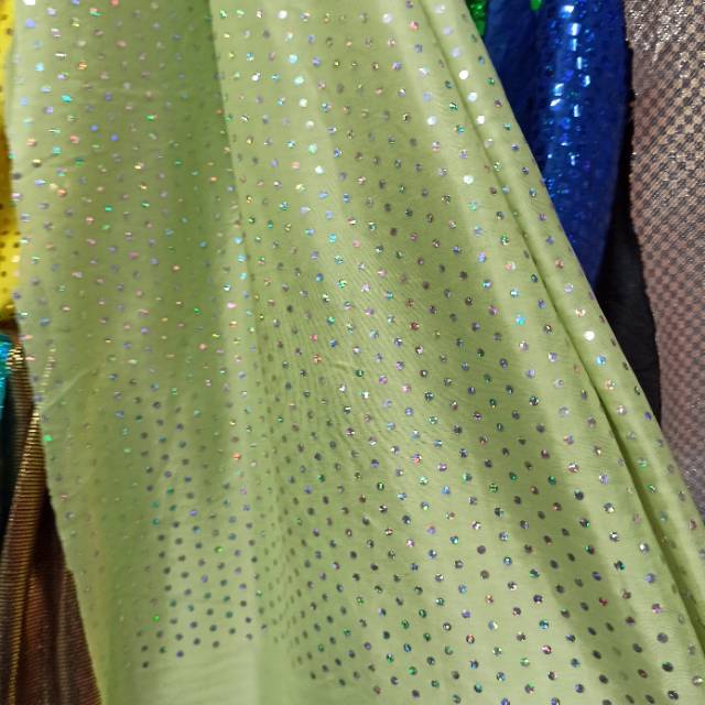 针纺布冲片浅绿色用于装饰服饰工艺品等面料