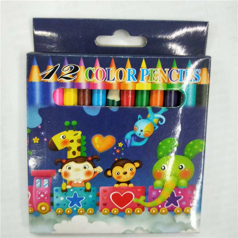 12 Color 3.5-Inch Colored Pencils School Supplies For Students