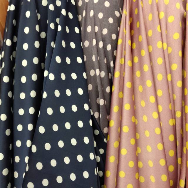 圆点缎面布涤纶面料头饰饰品服装面料