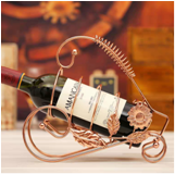 家居摆设铁艺红酒架摆件欧式酒瓶架复古葡萄酒架子家用酒架 简约