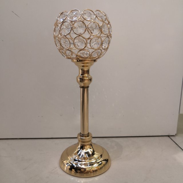 精品金属烛台水晶铜制摆件工艺品厂家直销外贸出口