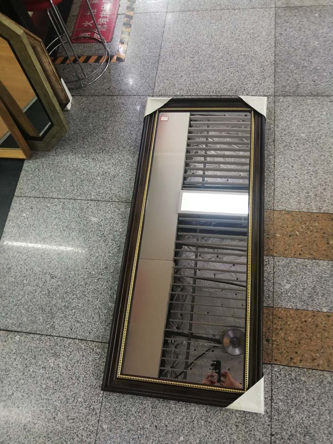 实木框北欧简约卫生间壁挂浴室镜地中海美式乡村防水卫浴化妆镜子