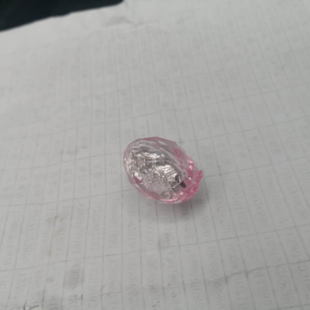 饰品配件厂家直销亚克力透明珠镀彩椭圆枣核米珠橄榄球散珠细节图