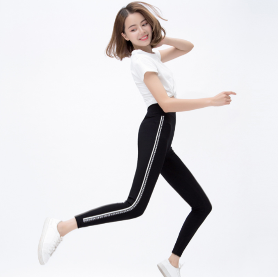 The new Korean version of yoga autumn oversize leggings summer autumn breathable slimming slimming buttock printed nine-minute trousers thumbnail