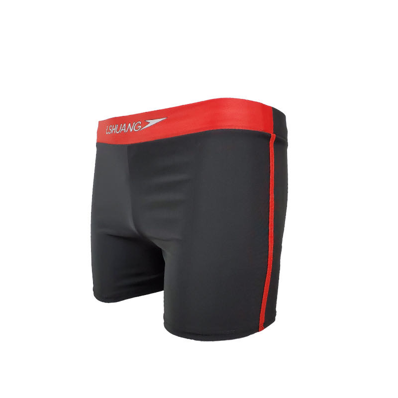 Model No. 8358# Men's Swimming Trunks Polyester Yellow Sapphire Blue Gray Red Uniform Size details Picture