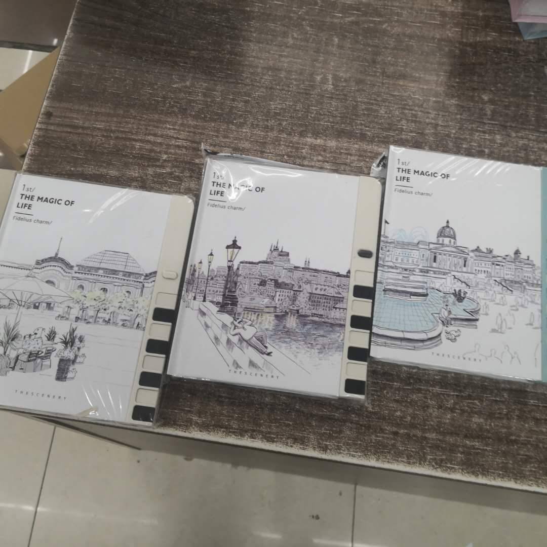 European and American minimalist style student exercise books, handbooks and notebooks details Picture