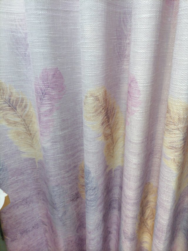 Linen Printed Curtain Fabric Finished Solid Color Living Room Custom Heat Insulation Shading Bedroom Specification drawing