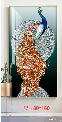 北欧小清新晶瓷画现代简约客厅入户装饰画餐厅玄关挂画