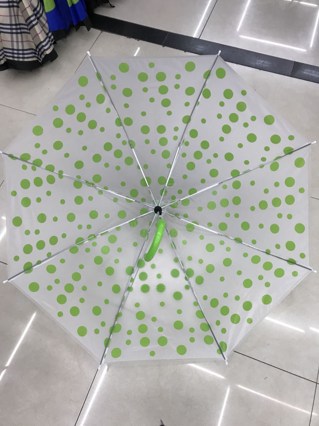 EVA eco-friendly polka dot umbrella, long-handled umbrella, advertising custom umbrella details Picture