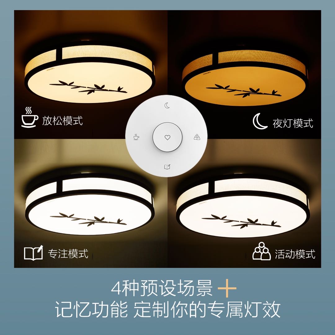The Philips household ceiling light series offers four colors of illumination Specification image