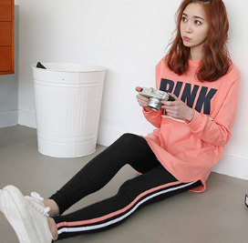 020 Winter With Wool And Thick Cotton Vertical Strip Leggings Women Wear Thread Vertical Strip High Waist Thermal Pants