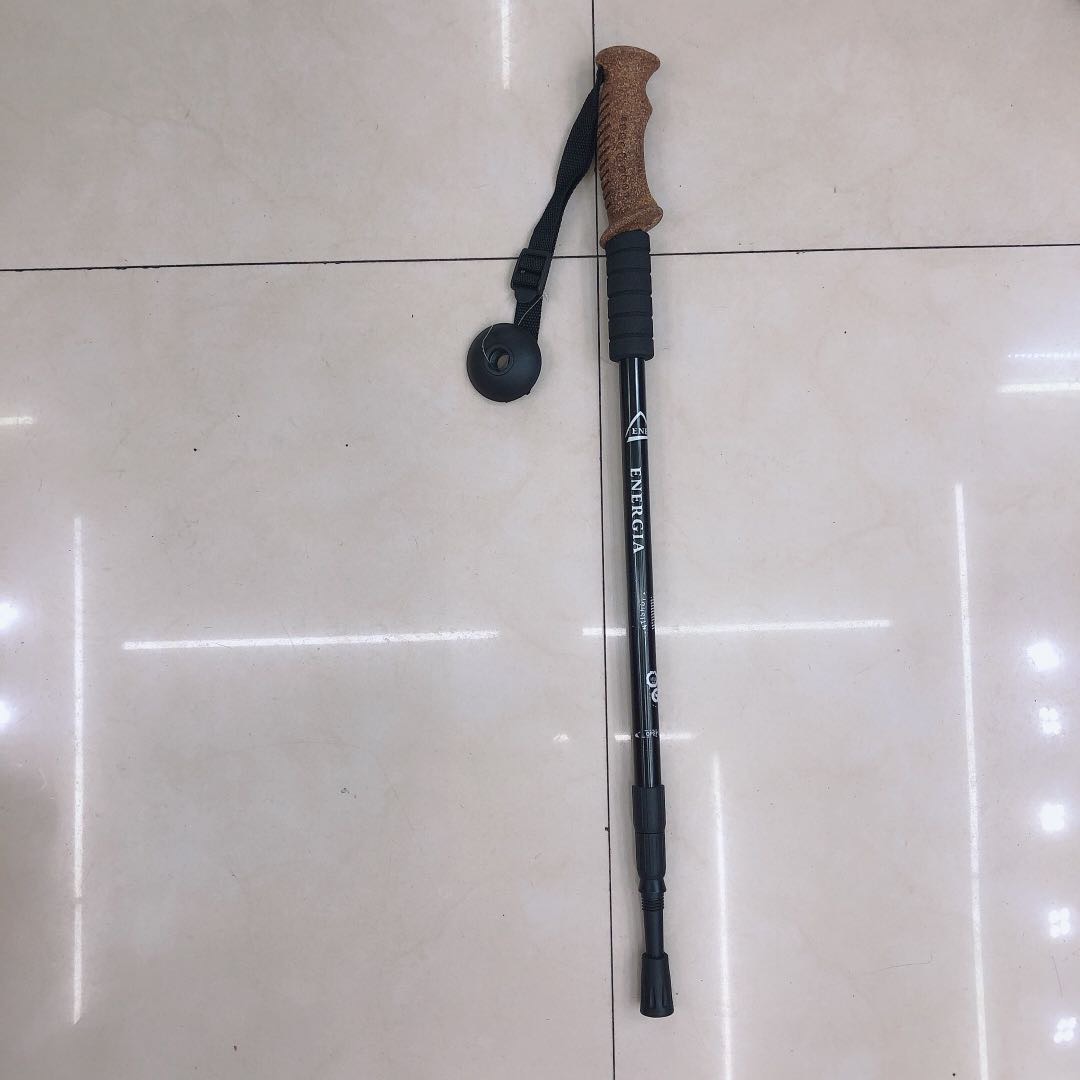 登山杖户外超轻碳素折叠手仗拐杖铝合金伸缩减震直弯柄老人徒步棍