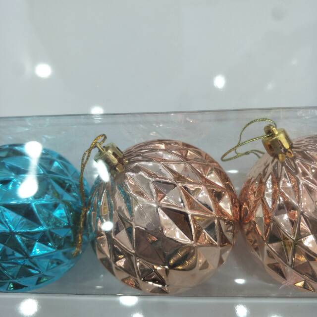 新款细桶装电镀圣诞彩球套装圣诞用品挂件细节图