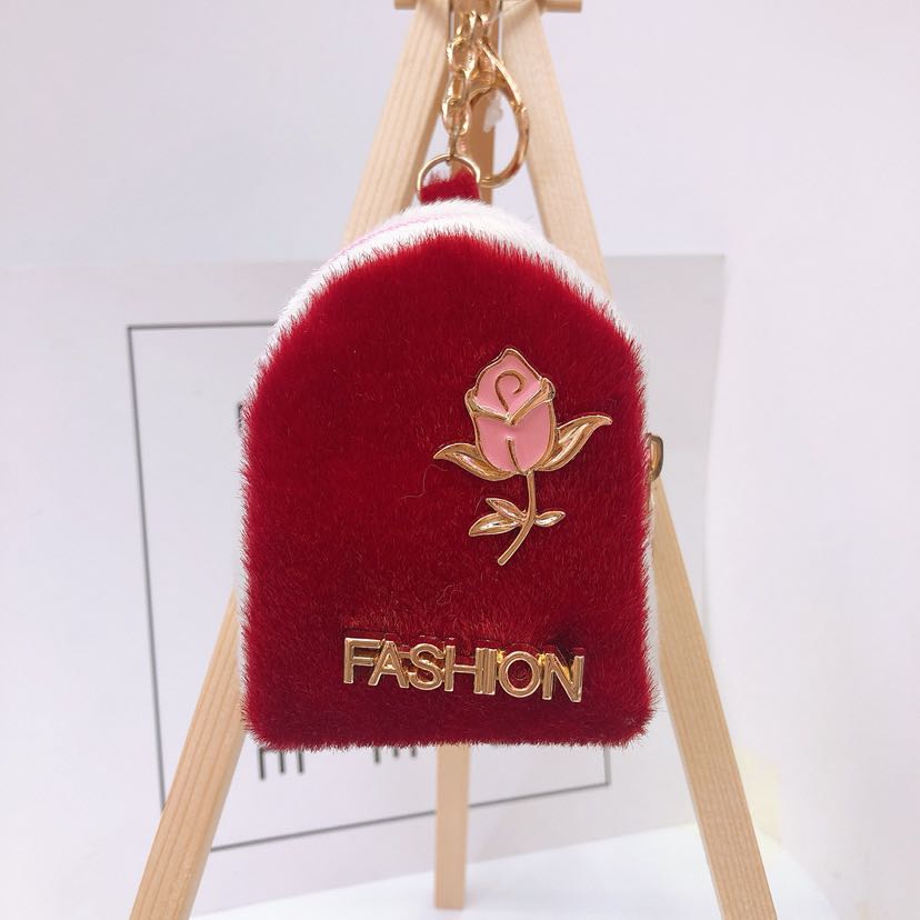 Horse hair rose mini purse thumbnail