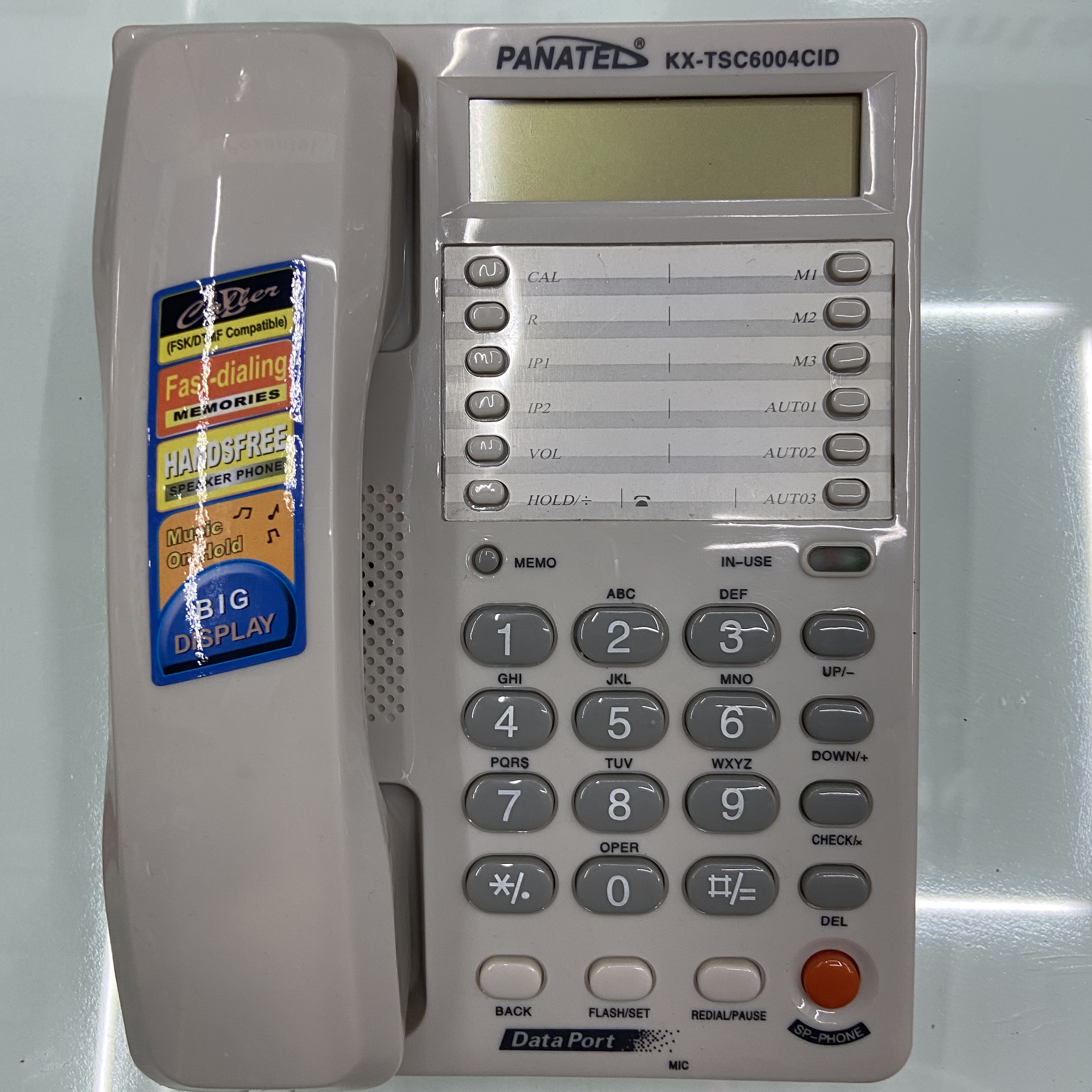 Household fixed telephone with cable set, caller ID, hotel room, office, single landline thumbnail