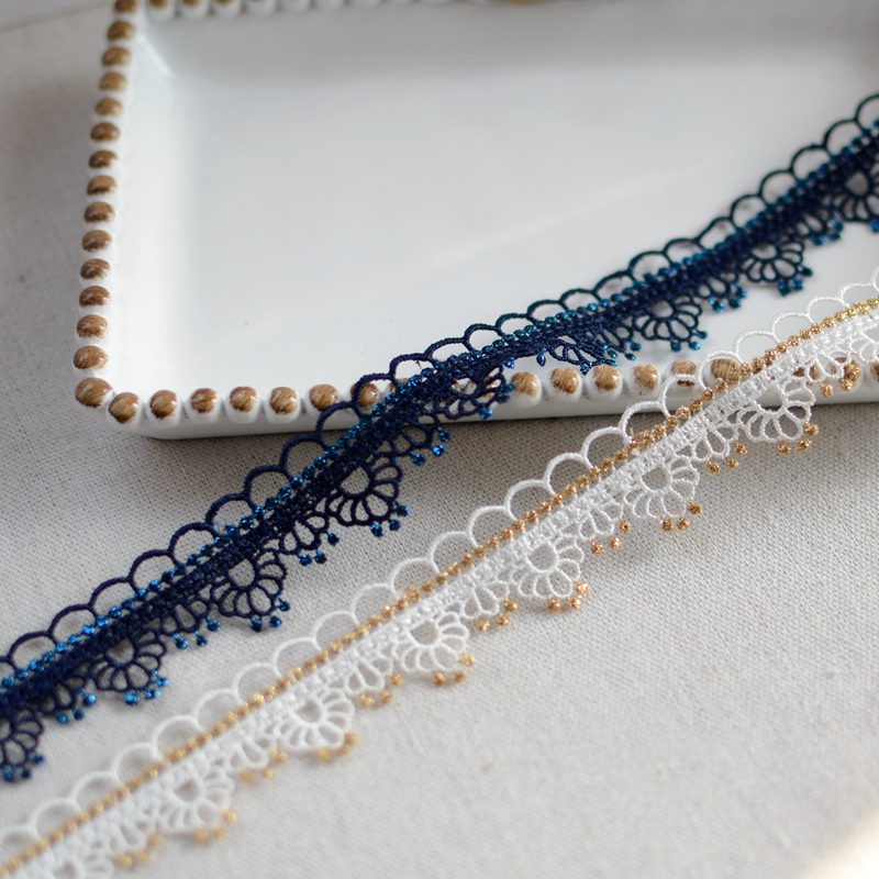 High-end custom gold thread embroidery water-soluble lace cheongsam clothing accessories