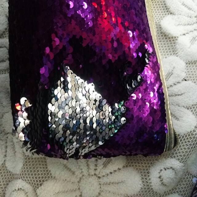 彩色亮片手拿包大容量女士化妆包时尚手提包收纳包零钱包产品图