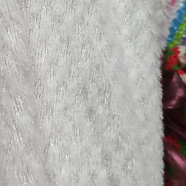 短毛绒针织布服装面料装饰布细节图