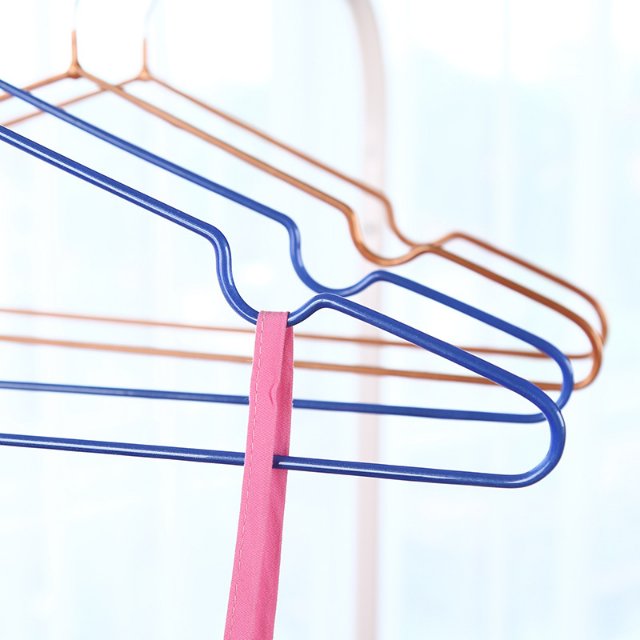 加粗衣架子成人浸塑衣架防滑无痕衣架家用干湿儿童金属衣撑衣服架产品图