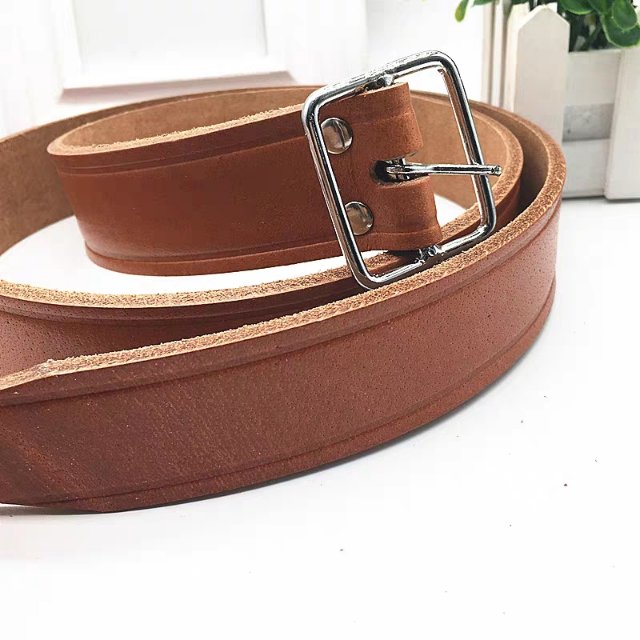 Batch Of Pure Cowhide Electrician Waist Lead Layer Cowhide Leather Belt Labor Belt Middle-Aged And Elderly Yellow Cattle Belt Leather Wire Buckle