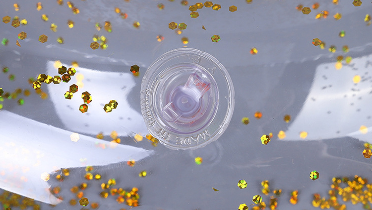 Beach celebrity transparent bright sheet swimming rings, thickened PVC inflatable swimming rings for children Specification image