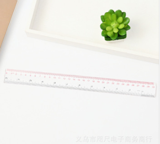 彬斌学生文具批发办公学生用品直尺透明30cmPVC塑料尺产品图