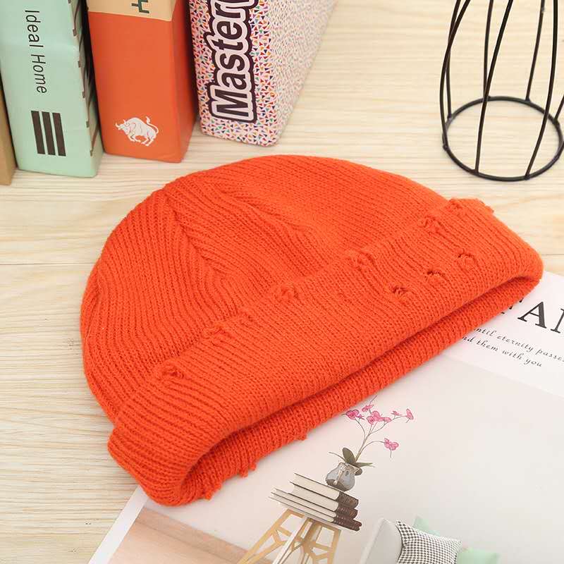 Candy-Colored Knitted Hat Customized Korean Men's Knitted Hat details Picture
