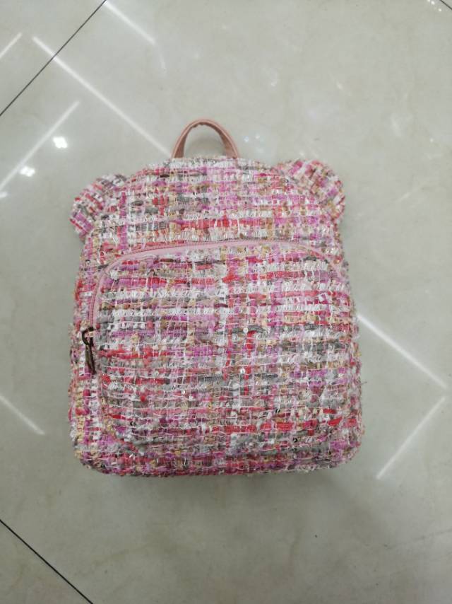 小香风碎花女士双肩包