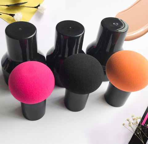 Round Small Mushroom Head Makeup Sponge Powder Puff Gourd Beauty Makeup Egg Air Cushion Bb Dry And Wet Dual Use Do Not Eat Powder Can Be Customized details Picture