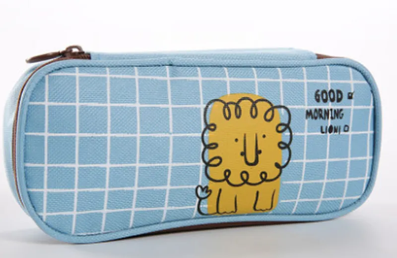 Double Pen Bag For Men Large Capacity Small Fresh Simple Pencil Bag For Primary School Stationery Storage Bag
