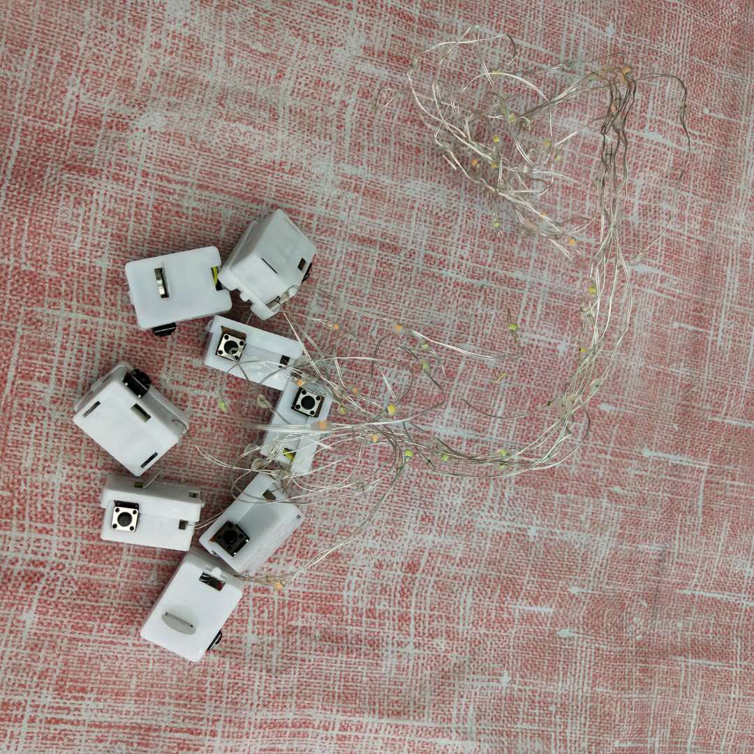 小方块10灯开关发亮铜丝发光绝缘片保护电子产品配件图