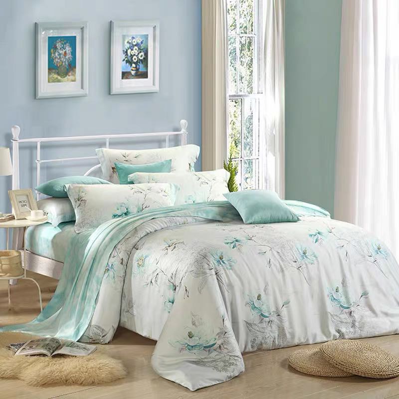 Spring And Summer New Double-Sided Tencel Bed Sheet 4-Piece Set details Picture