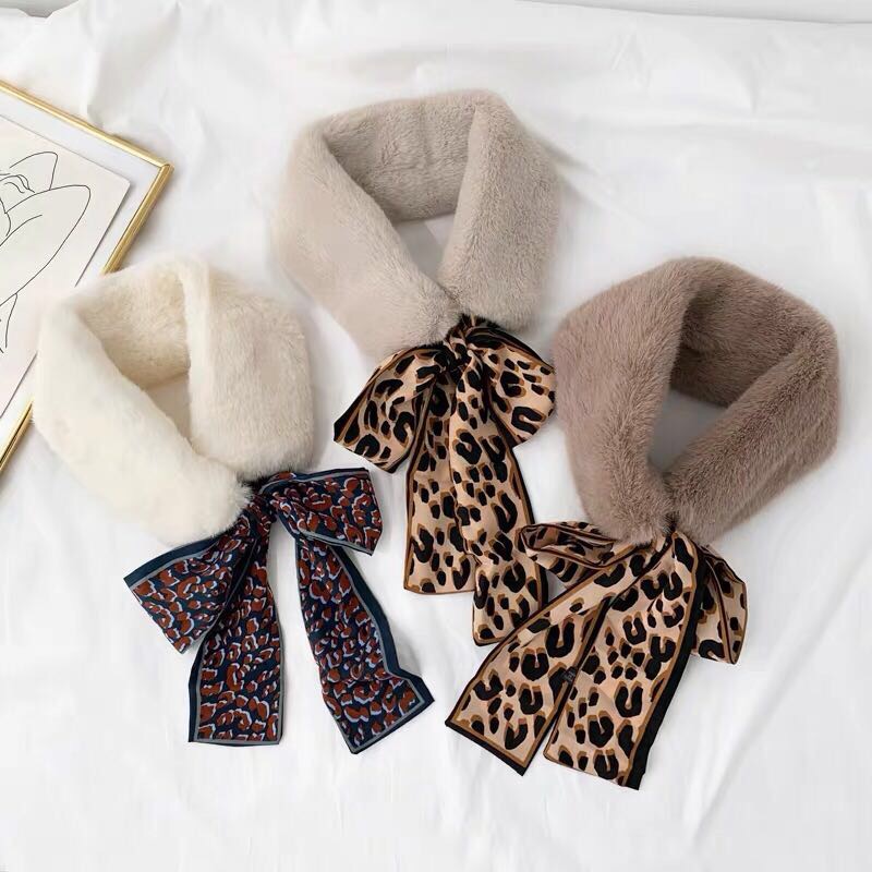 Women's Fashion Trend Casual Korean Version Of Winter Faux Fur Bib details Picture