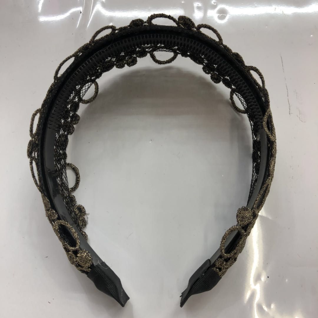 发窟韩国花边蕾丝超仙宽边镂空针织发箍头箍女士韩版简约发饰发卡（定做款）细节图