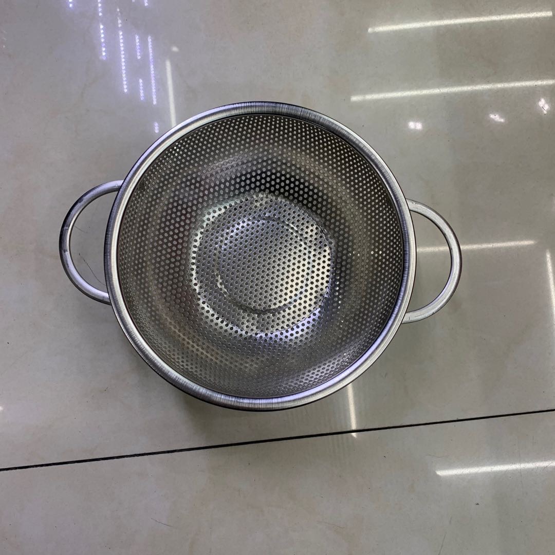 不锈钢洗米盆家用洗菜盆厨房圆形洗菜篮