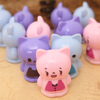 冬阳卷笔刀DY-312韩版可爱卡通造型小猫创意塑料单孔卷笔刀削笔器