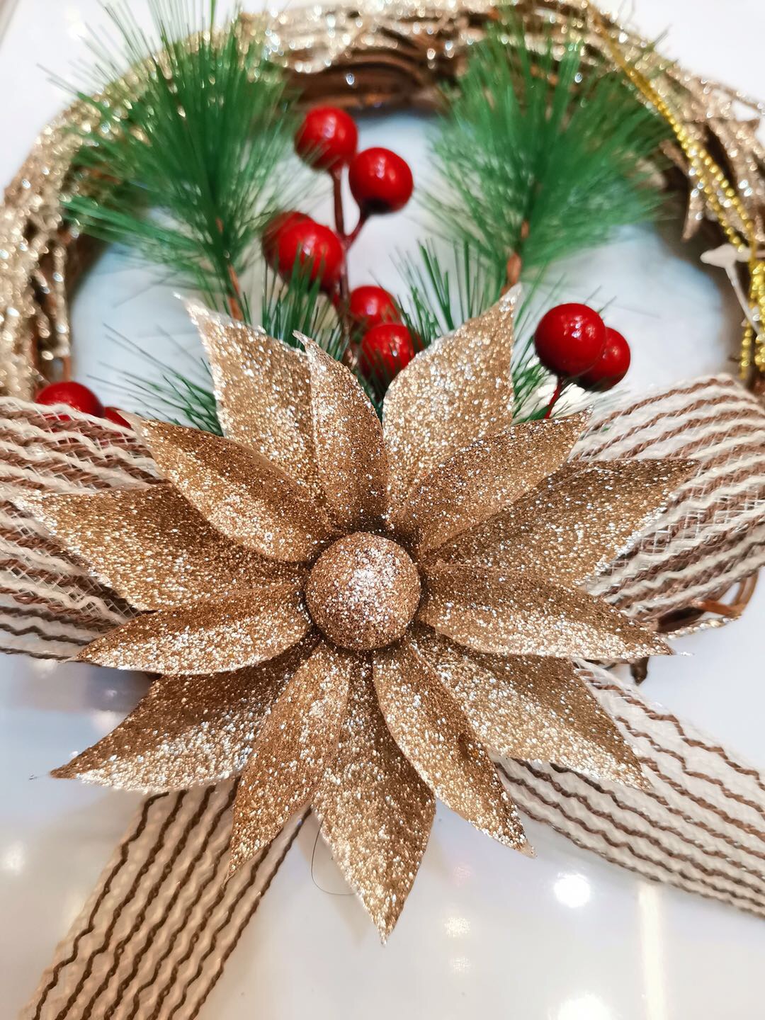 Donghuang Christmas Rattan Ring Pendant details Picture