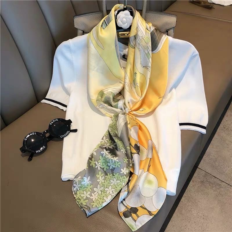 女士时尚潮流简约围巾丝巾披肩两用欧美风波西米亚风