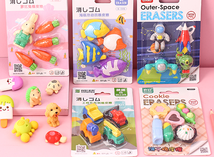 迷你卡通橡皮擦可爱超萌儿童套装创意奖励