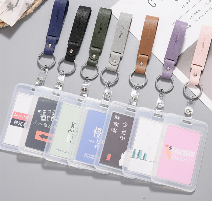 透明胸卡证件套挂绳员工门禁卡工牌公交工作证