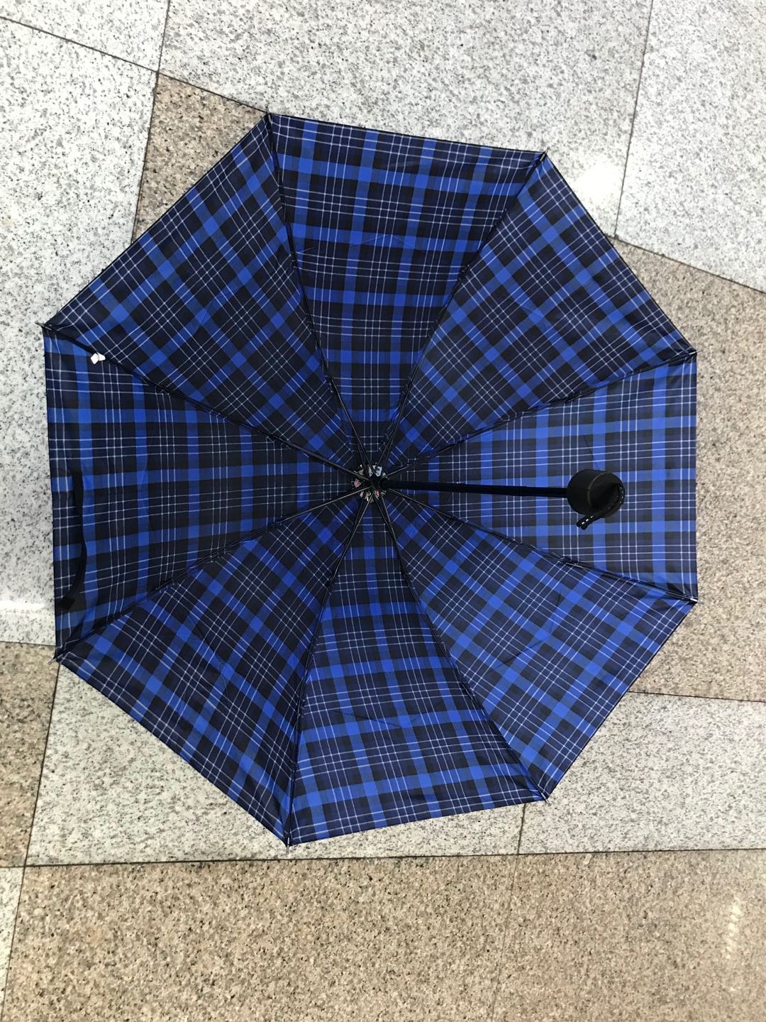 八骨雨伞女三折叠伞晴雨两用格子伞太阳伞防晒防紫线遮阳伞产品图