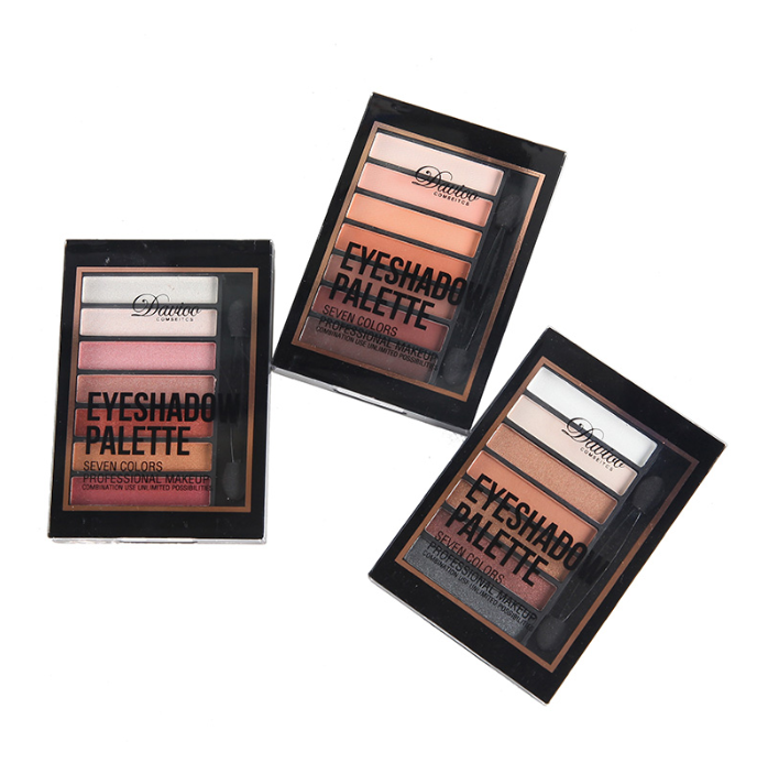 Davioo 7 Color Plastic Box Earth Color Eyeshadow Tray Is Not Easy To Decolorize D1850 details Picture