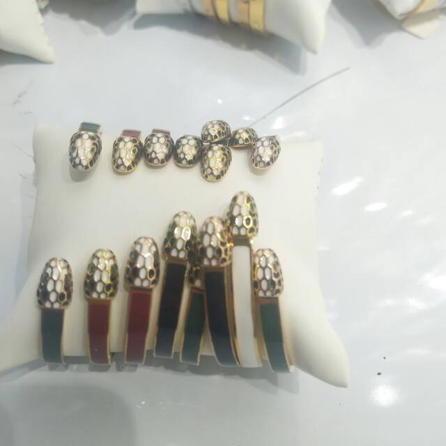 Korean-style retro necklace, ring, bracelet, snake-head jewelry, simple and high-end brand Specification image