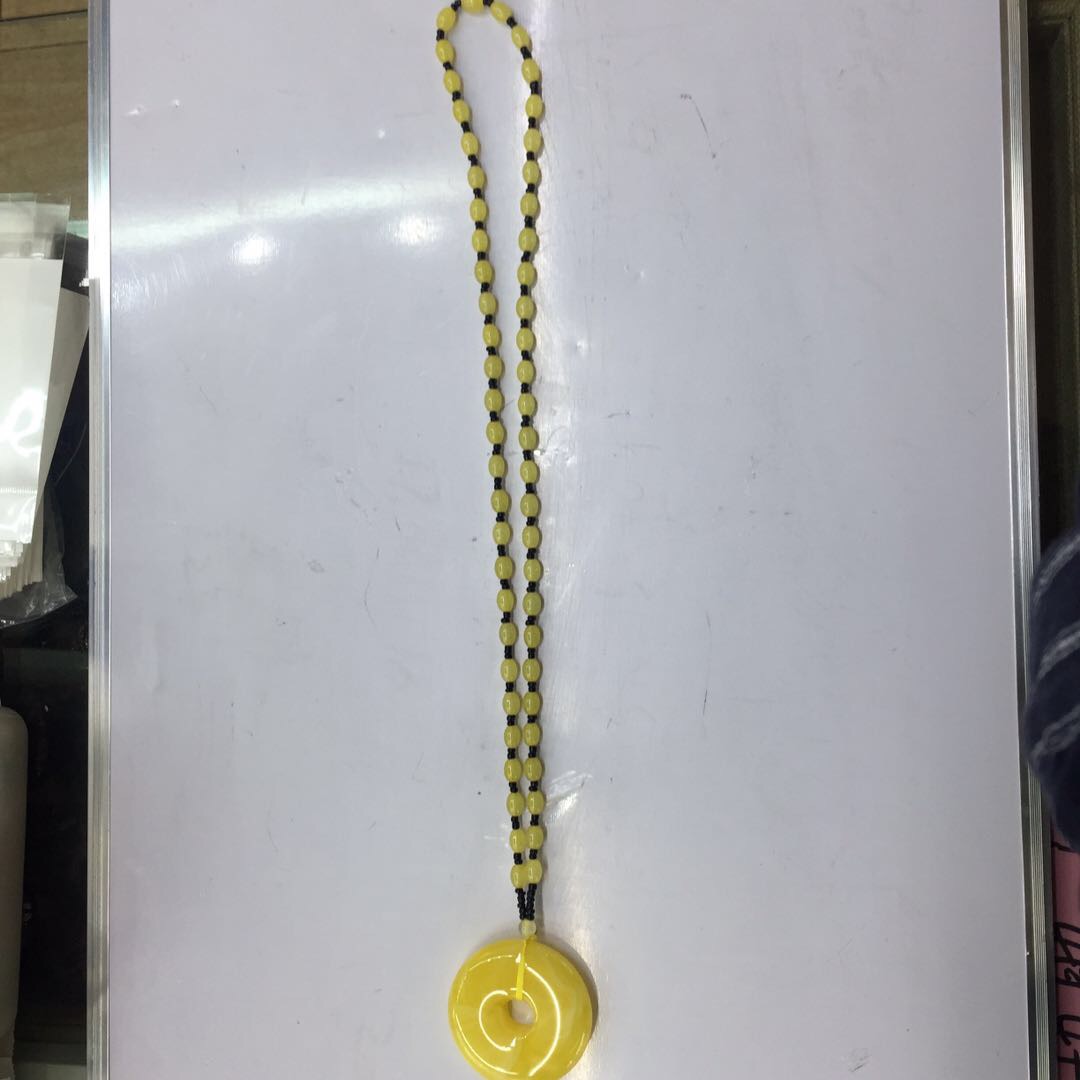 厂家直销珠链蜜蜡项链琉璃挂链毛衣饰品